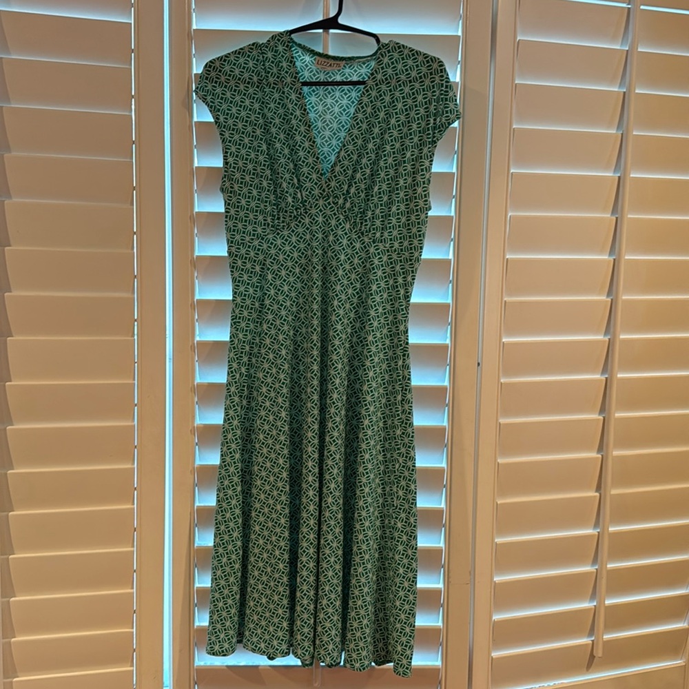 Lizzatti Green/White Dress